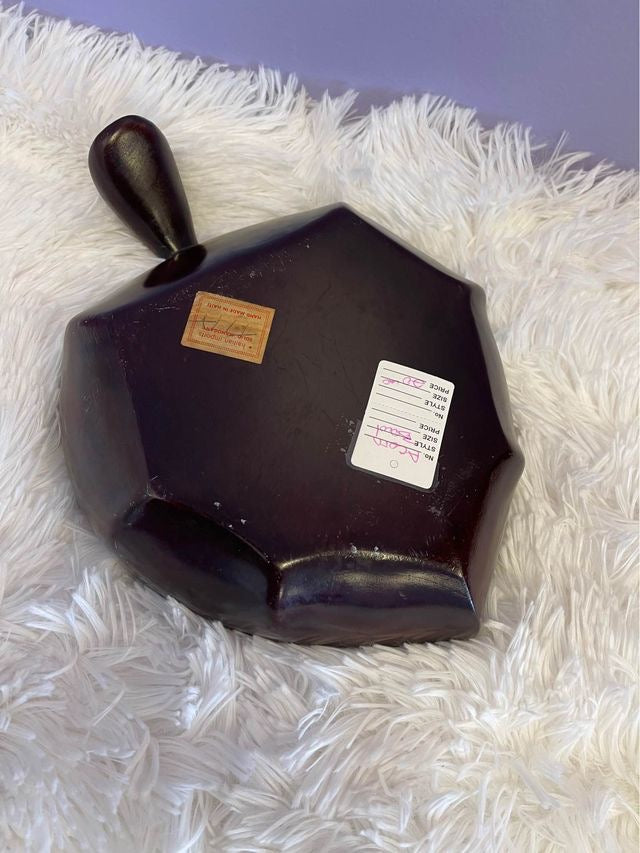 Wooden decorative bowl made in Haiti image 2