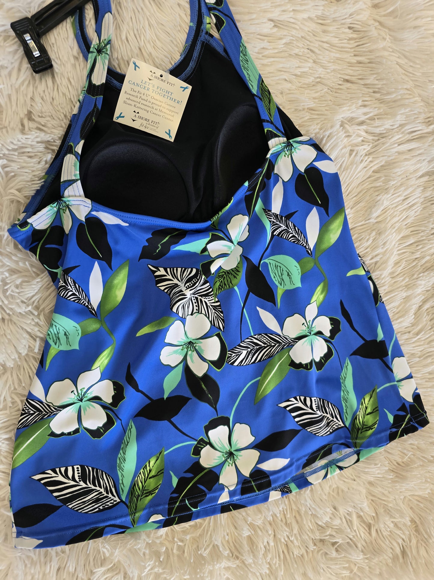 A sure fit blue slimming women top/swimwear size 8 image 4