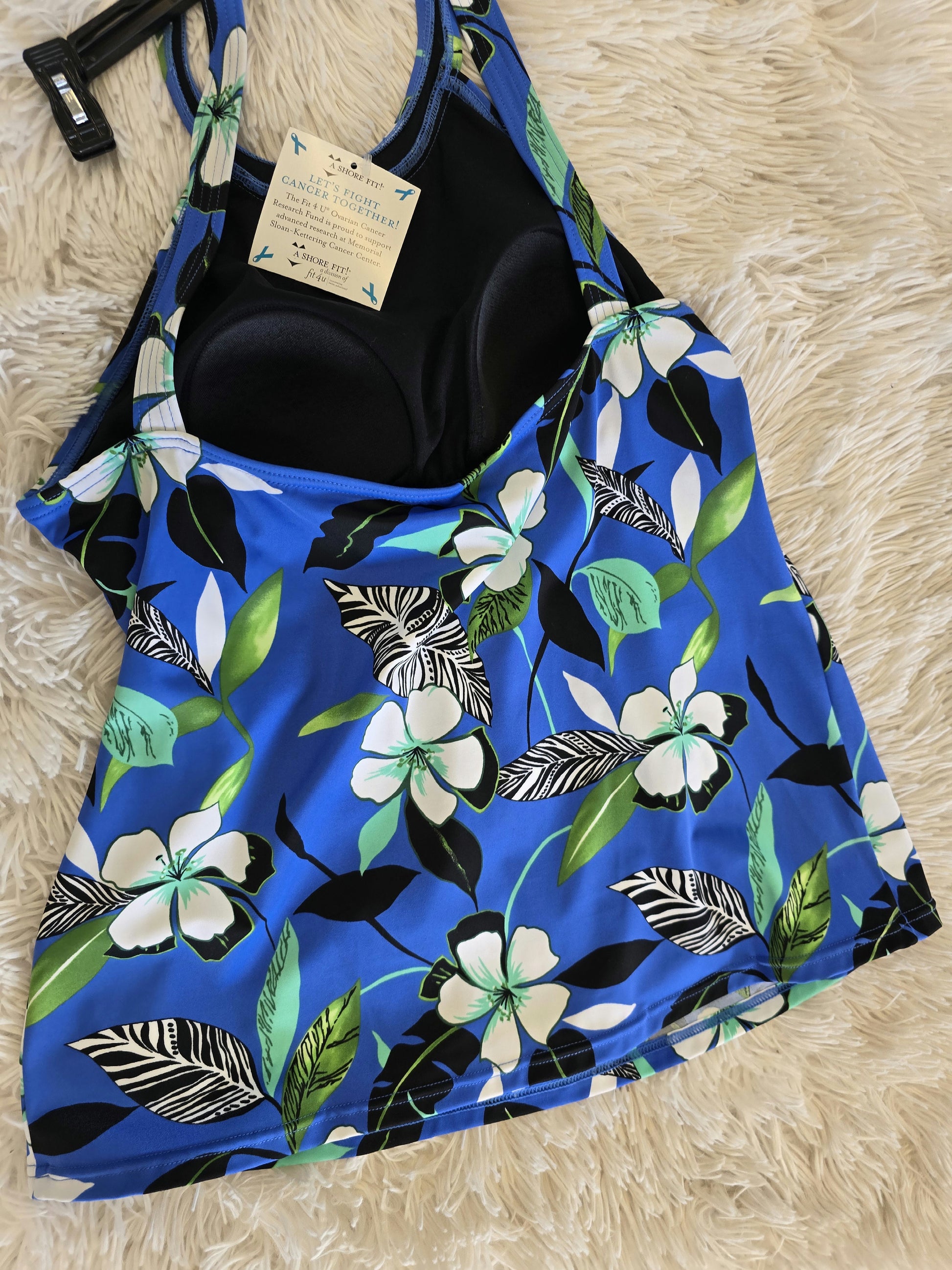 A sure fit blue slimming women top/swimwear size 8 image 4