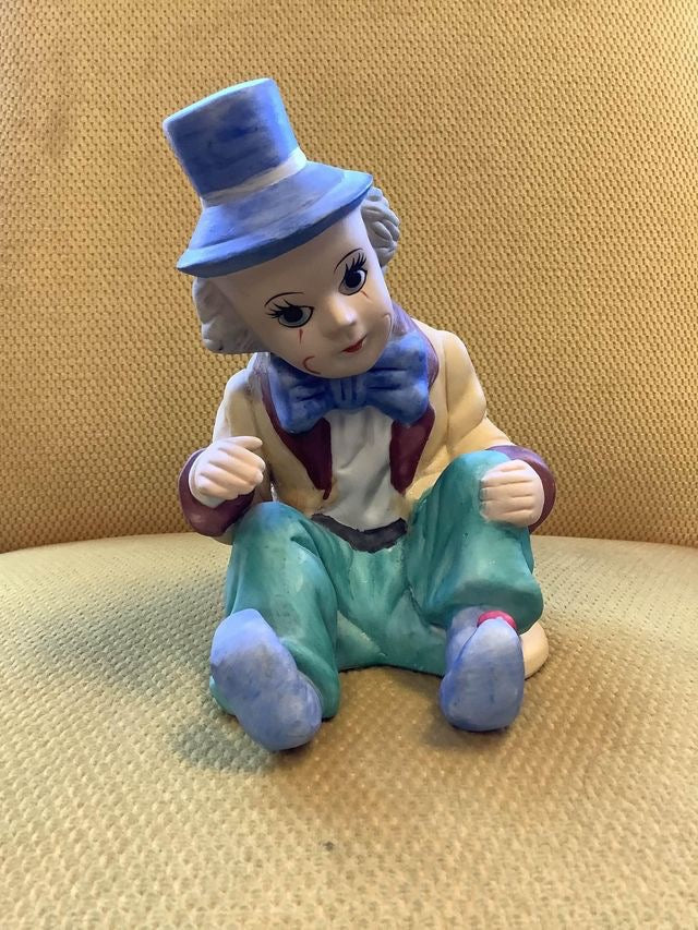 Ceramic circus clown statue image 0