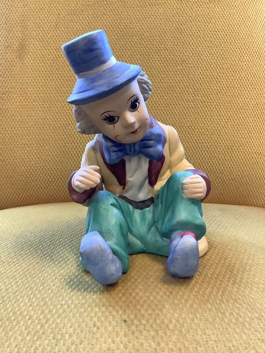 Ceramic circus clown statue image 0