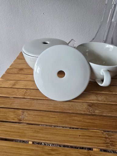 Tea Forte Porcelain Tea Cup and Lid, Steeps 8 oz., Microwave & Dishwasher Safe,  image 3