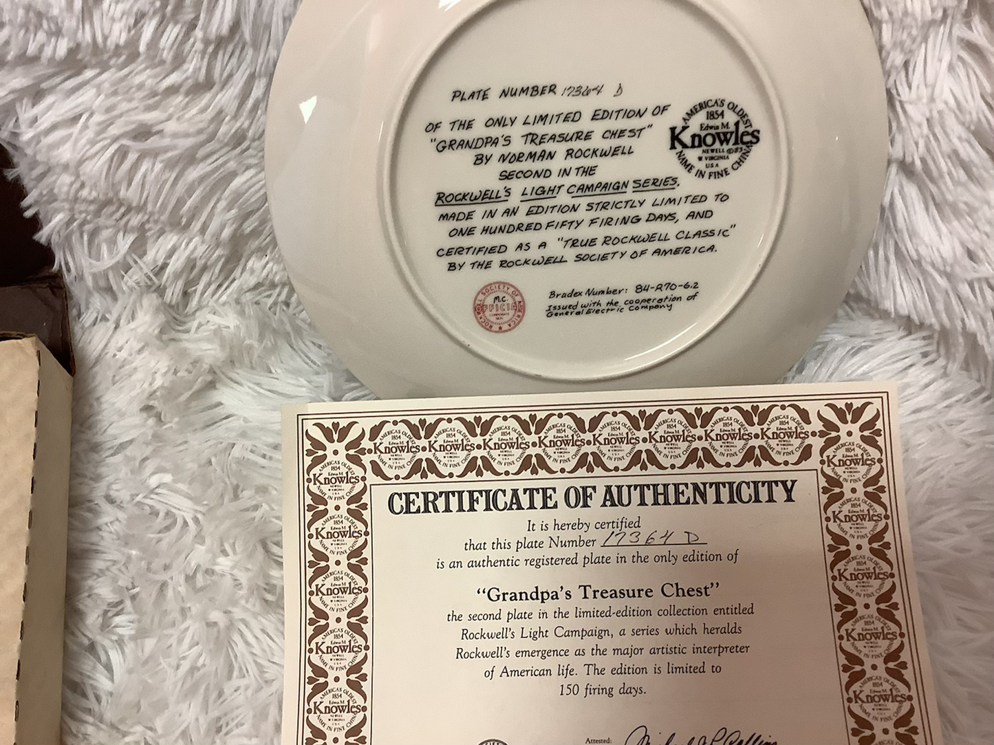 Norman Rockwell “grandpa’s treasure chest” plate image 1