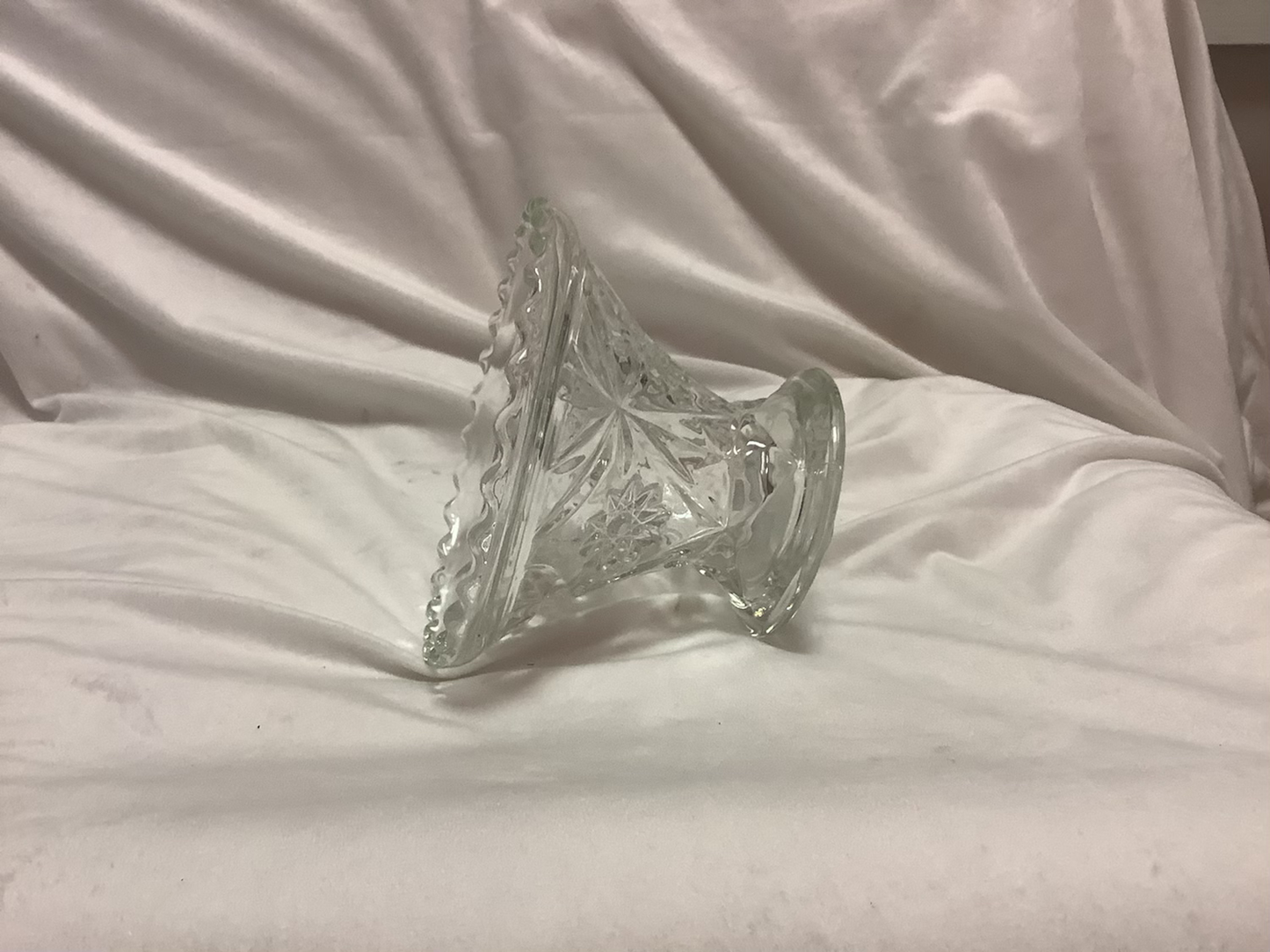 Vintage Clear Glass vase/ doubles as a punch bowl vase image 6
