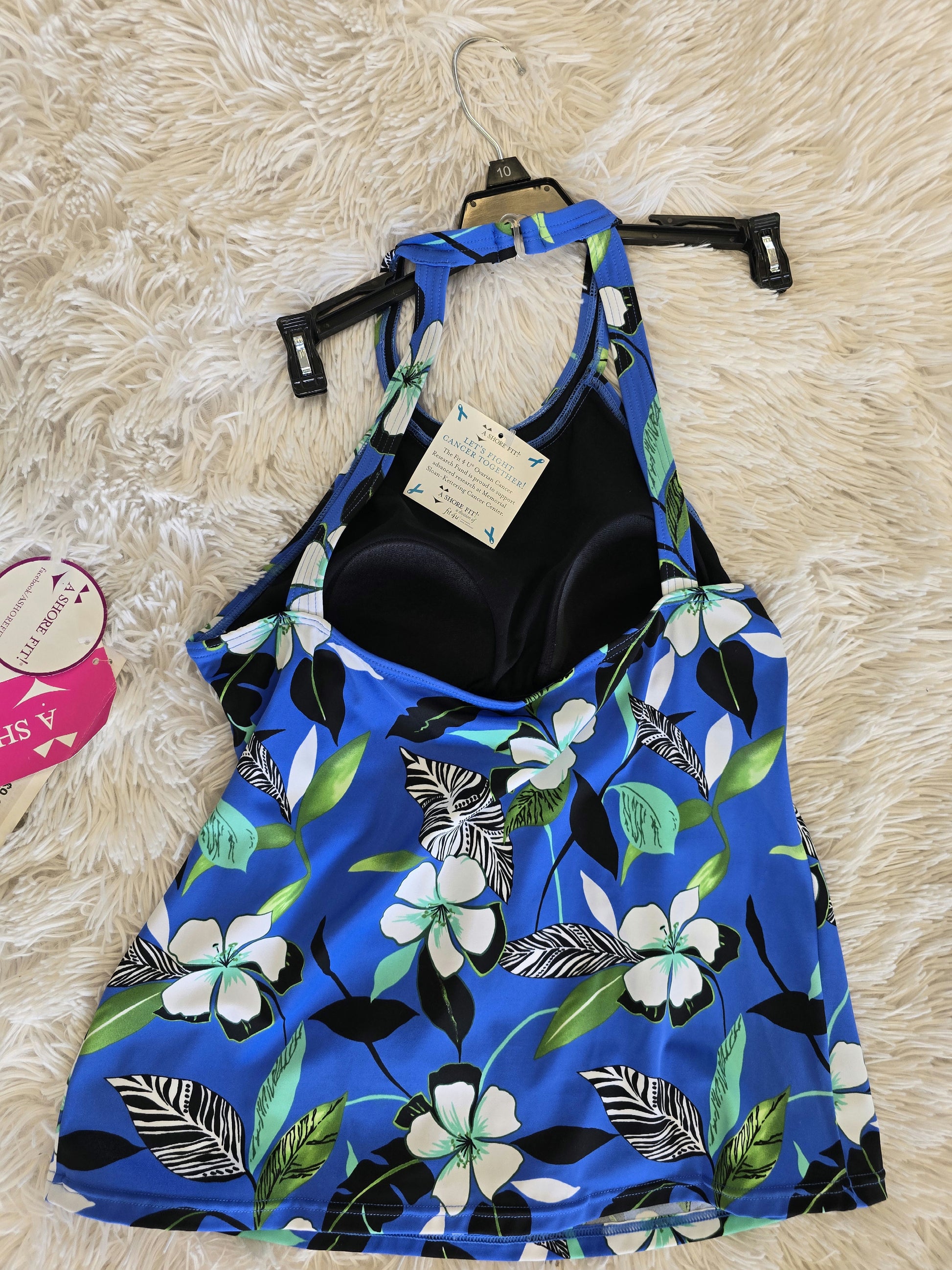 A sure fit blue slimming women top/swimwear size 8 image 3