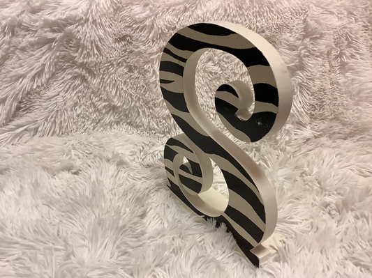 Zebra Print Letter “S” Stand image 0
