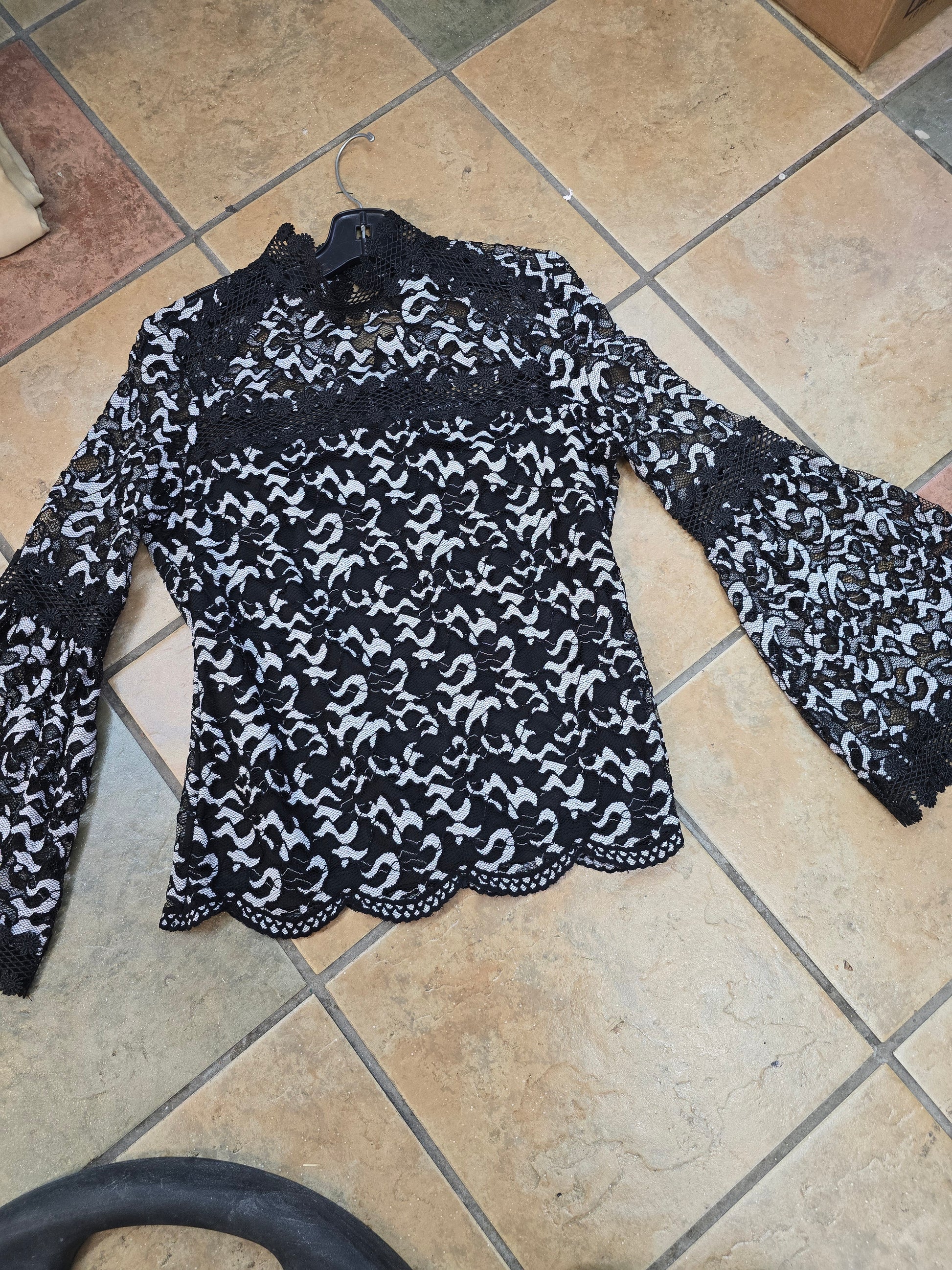 Boston Proper black long sleeve blouse XS image 5