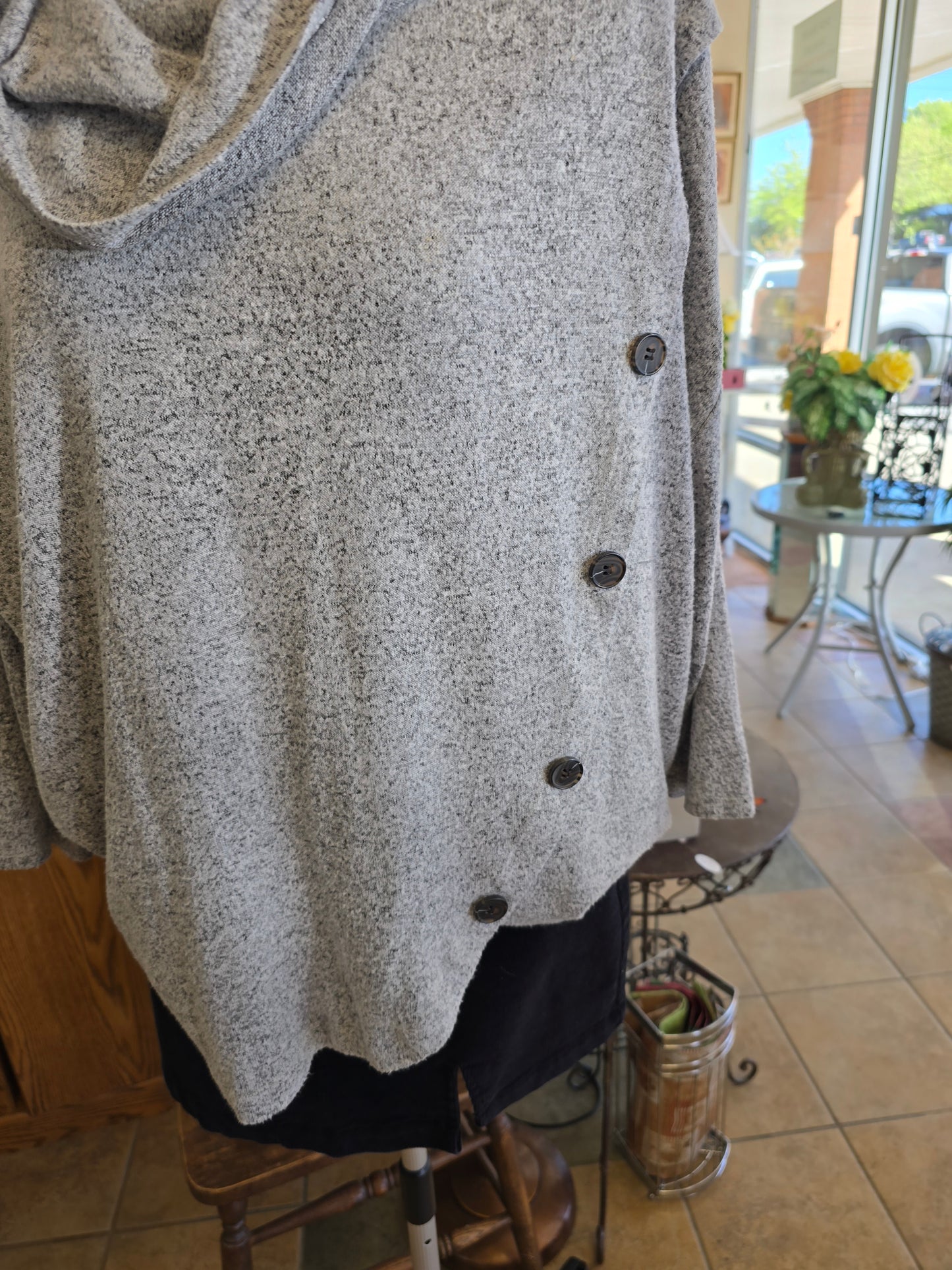 Long sleeve sweater blouse 1X image 3