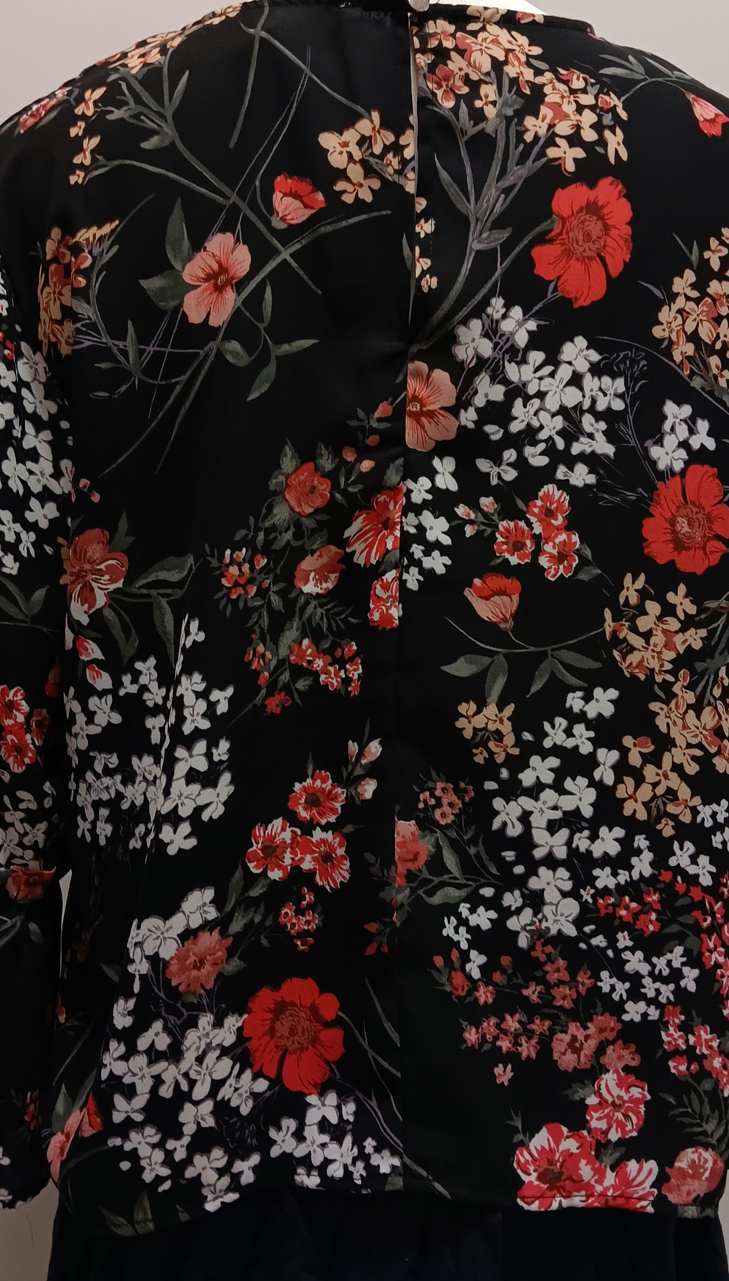 Black floral Sweet rain blouse size XL image 1