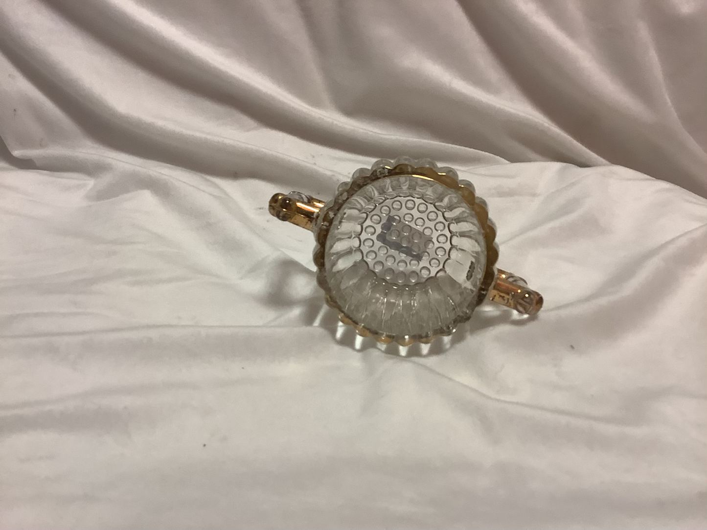 Jeannette Gold Clear Glass Open Bowl image 3