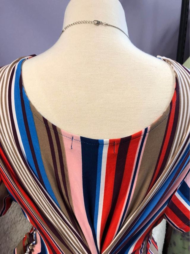 multi colored striped dress image 4