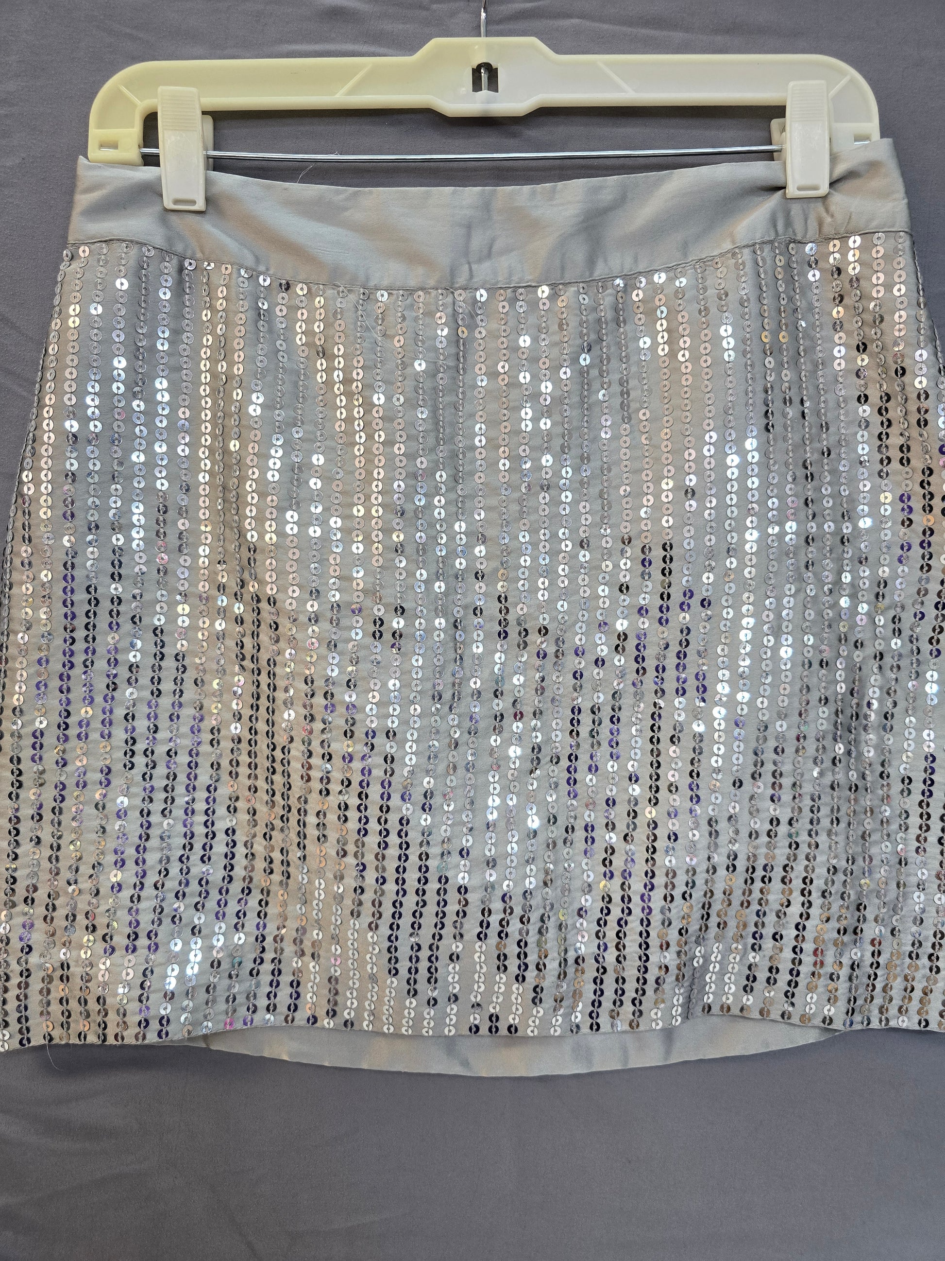 Gap shiny silver skirt size 8 image 1