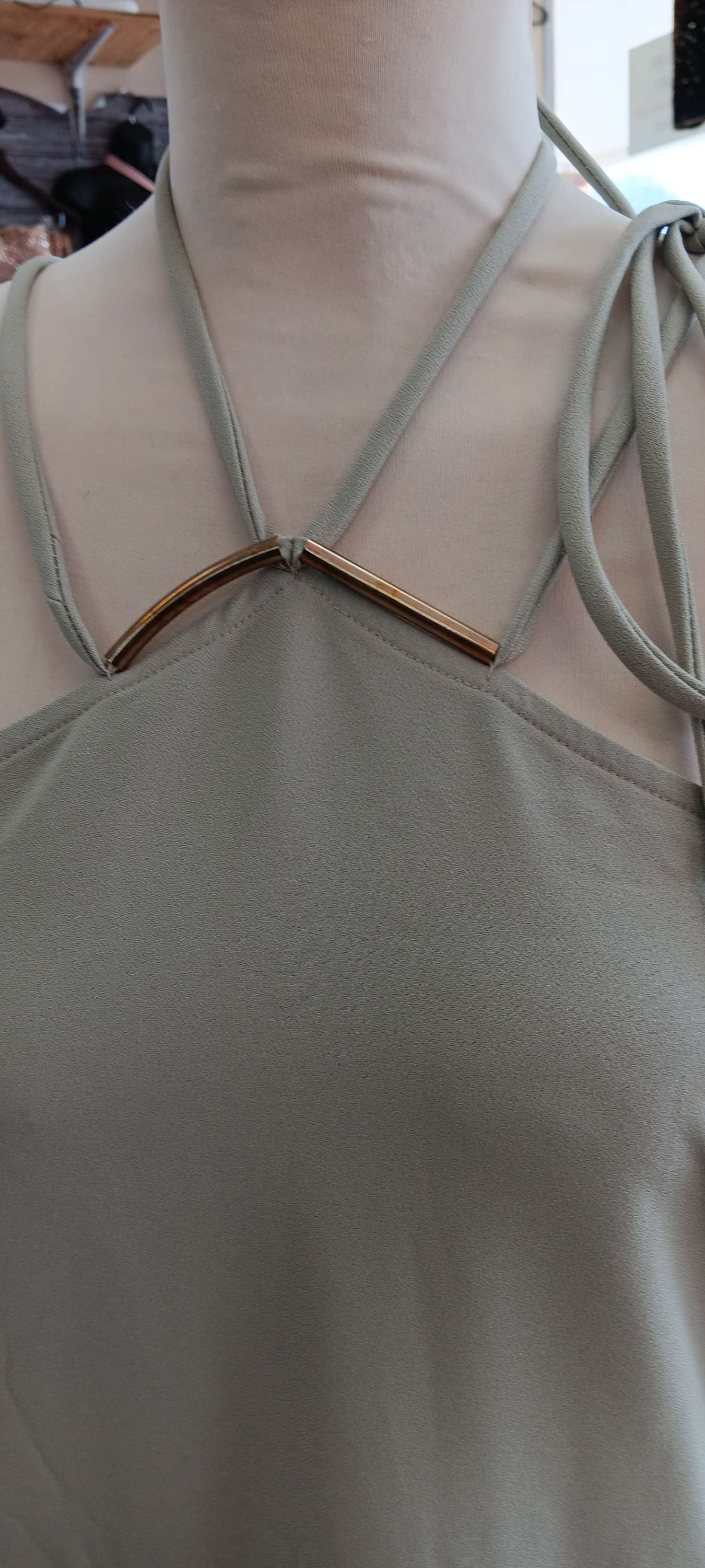 Fashionova green dress size large image 4