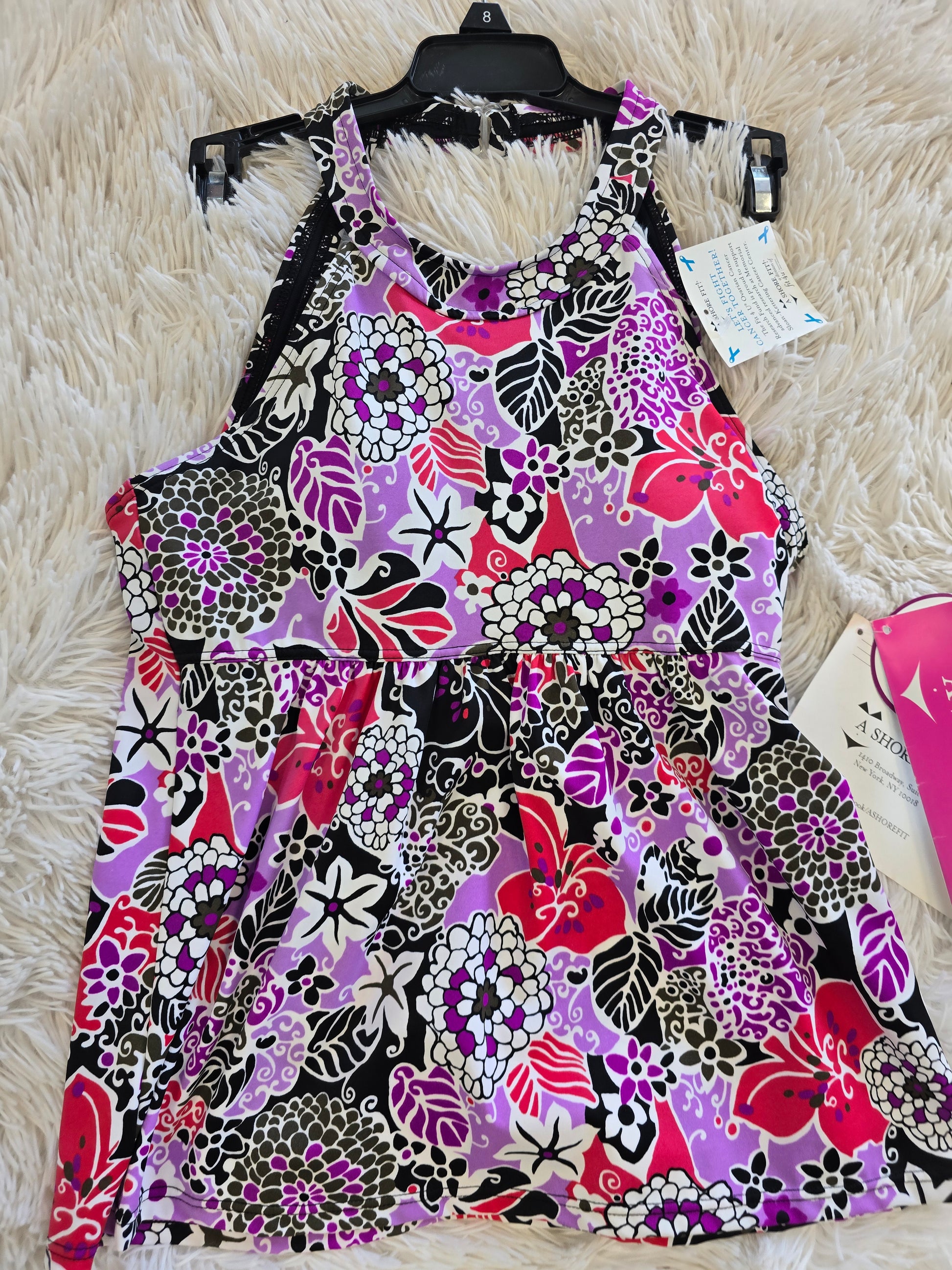 A sure fit women pink top/swimwear size 8 image 0