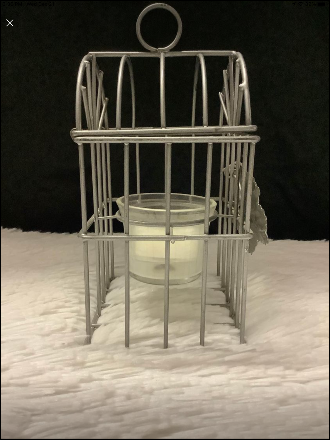 Vintage bird cage candle holder image 2