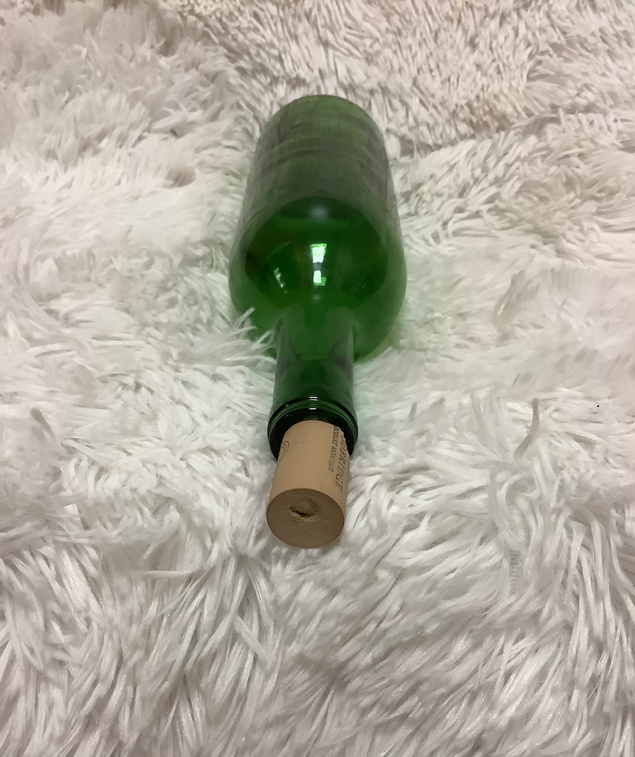 Dark green wine bottle decor image 3