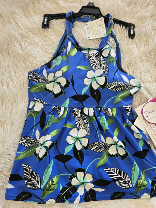 A sure fit blue slimming women top/swimwear size 8 image 0