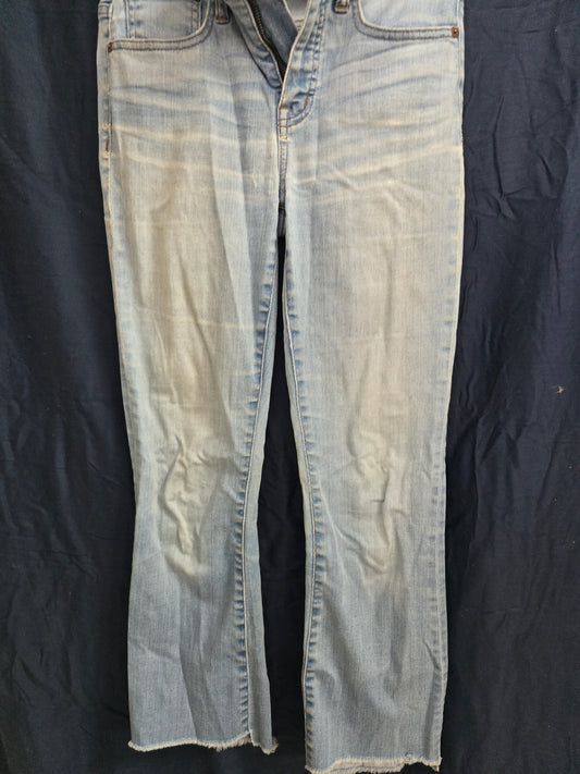 Madewell Cai Demi-Boot Cut Jeans Pants Raw Hem Size 25 Women image 0