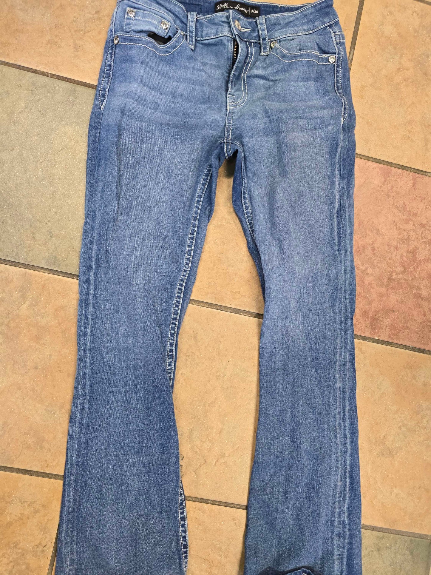 Girls Blue jeans size 11 image 0
