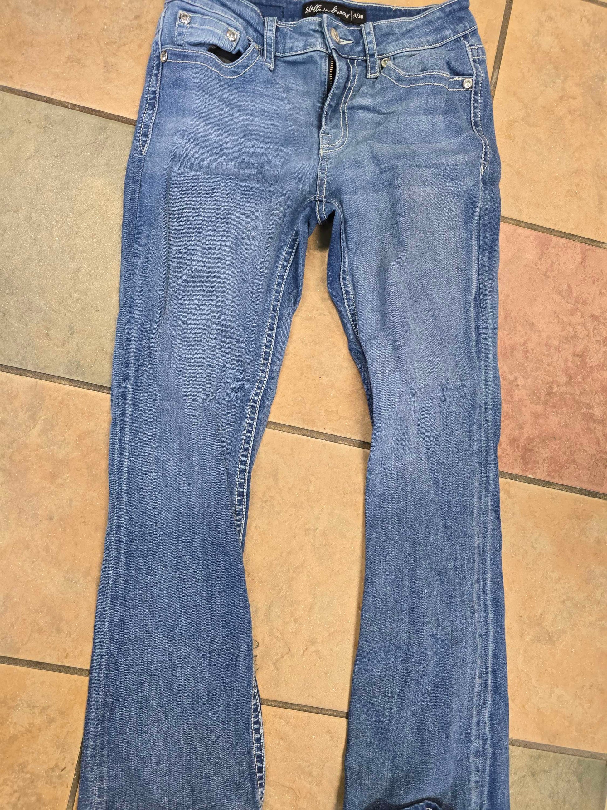 Girls Blue jeans size 11 image 0