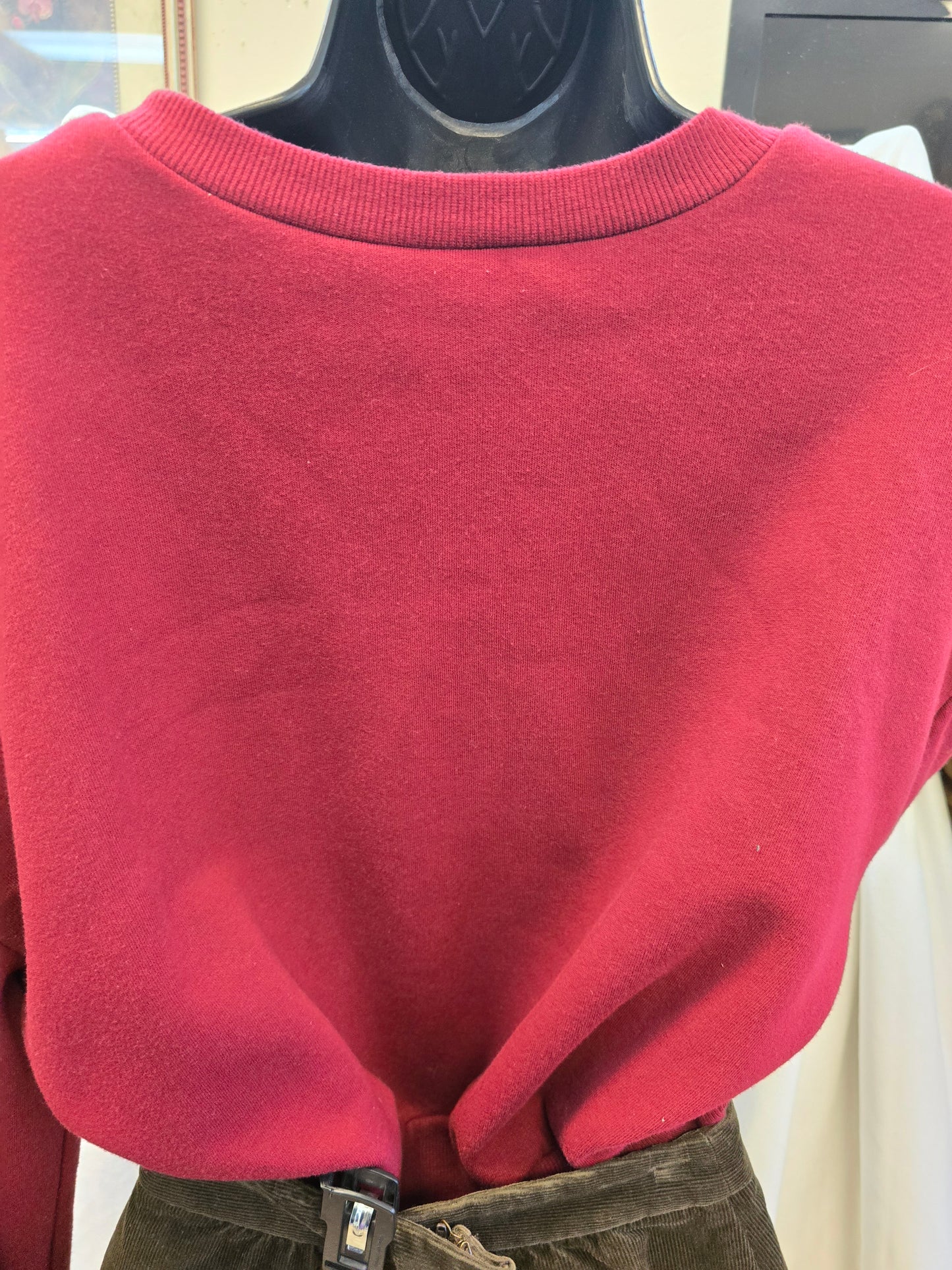 red crop top sweater XL image 4