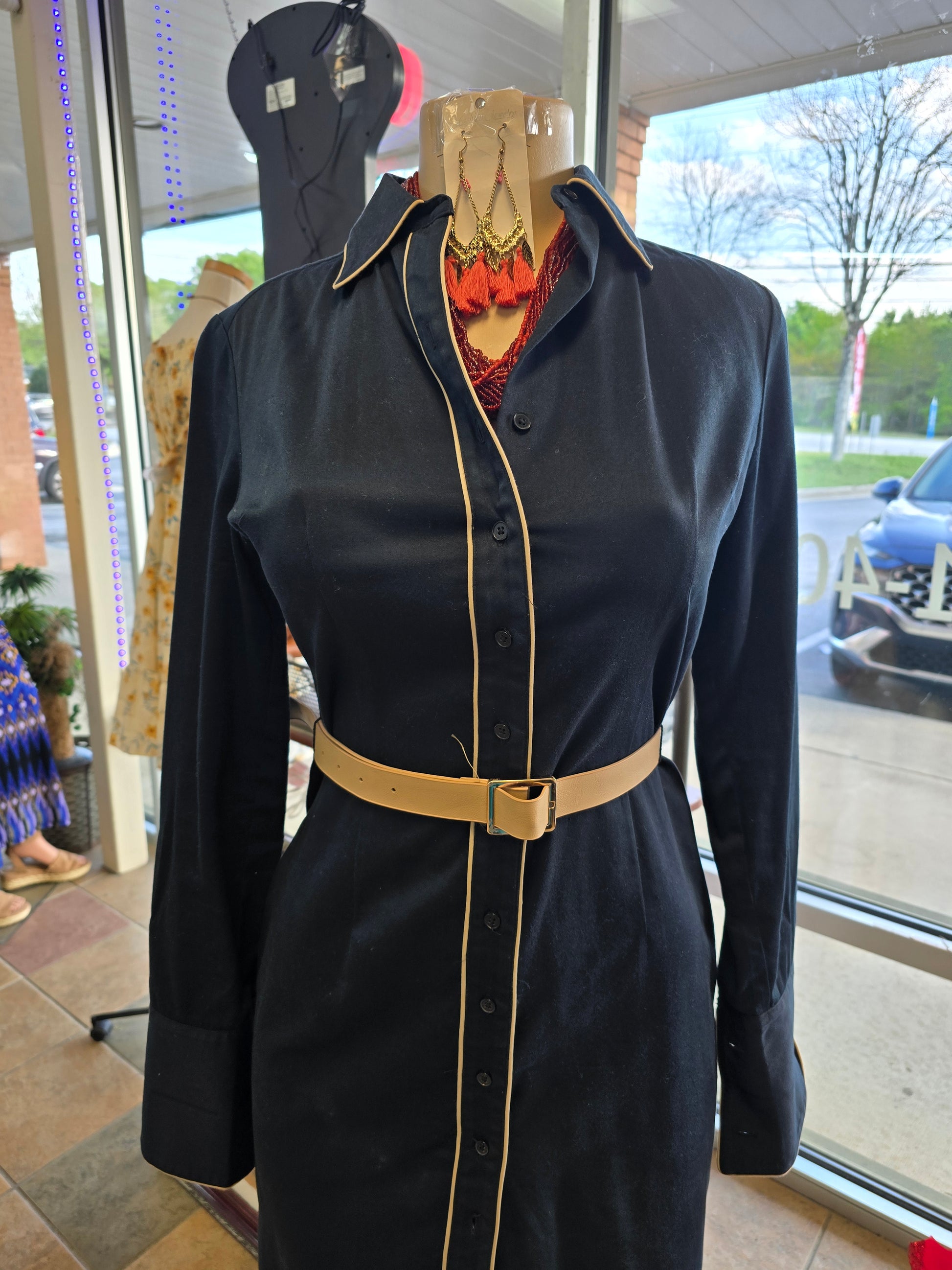 Express stretch shirt dress size 3/4 image 2