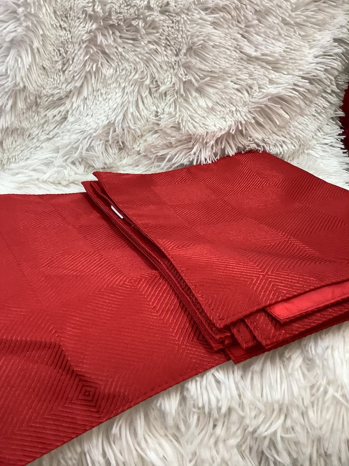 Red placemats set of 5 image 5