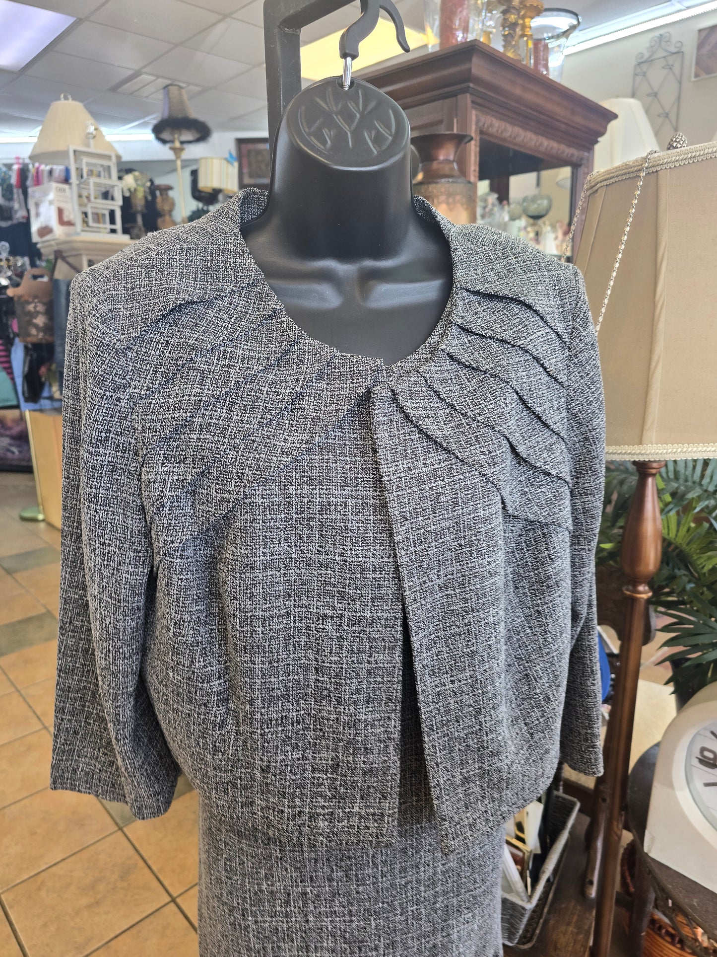 2 piece gray dress size 16 image 3