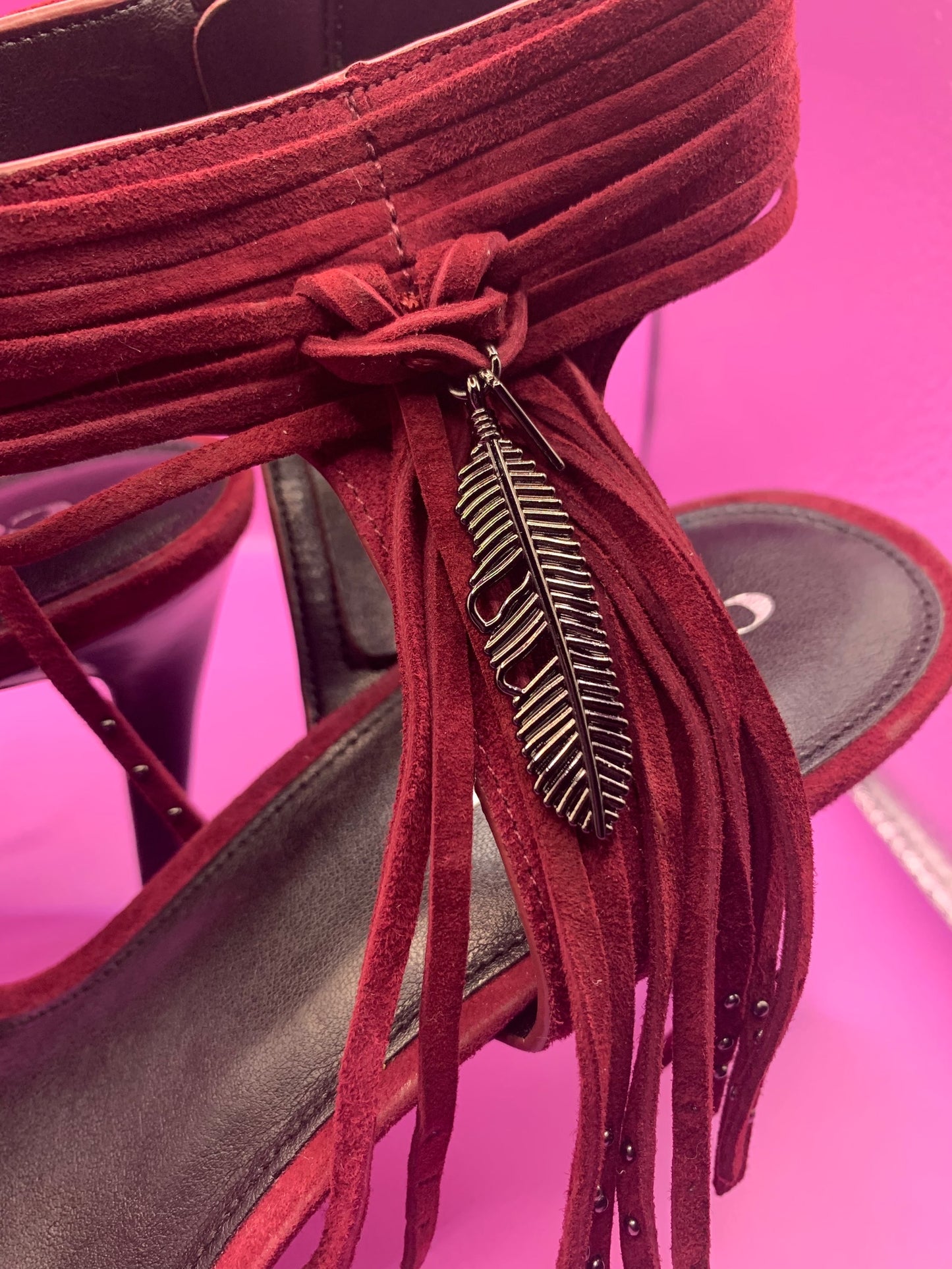 Coach slipper, Authentic coach burgundy heel slipper ( size 11B) image 1
