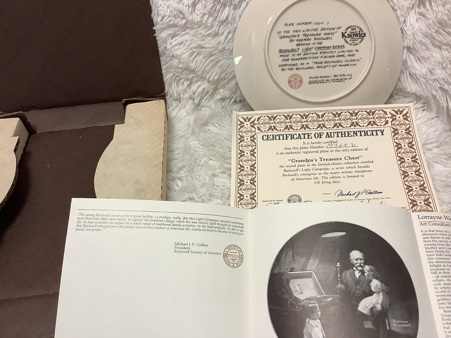 Norman Rockwell “grandpa’s treasure chest” plate image 4