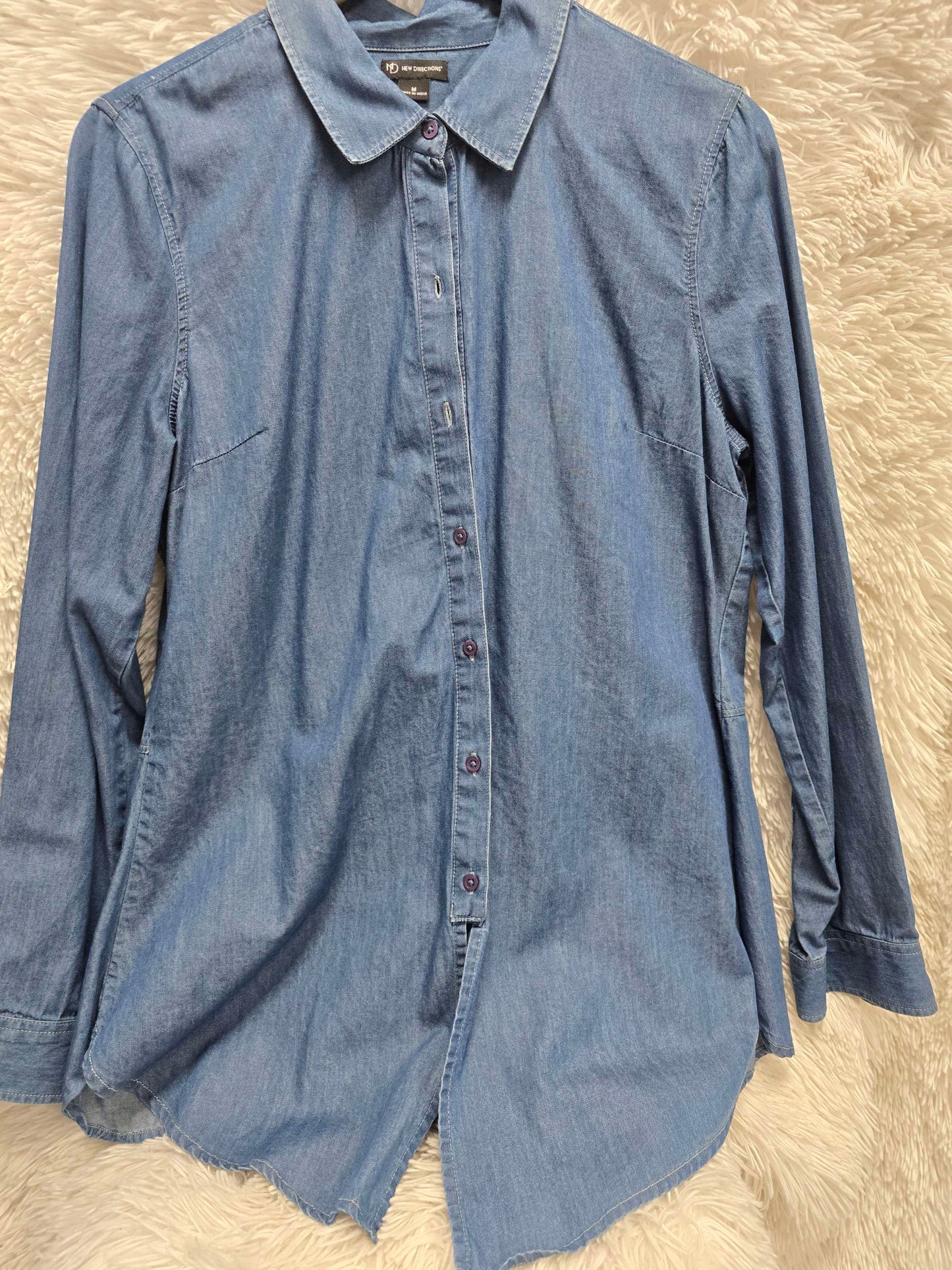 New direction denim long sleeve shirt M image 2
