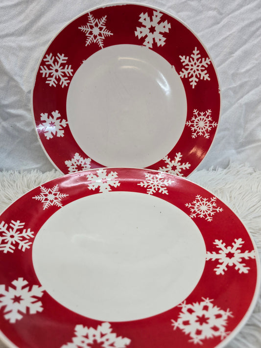 Snowflakes Christmas plates image 1
