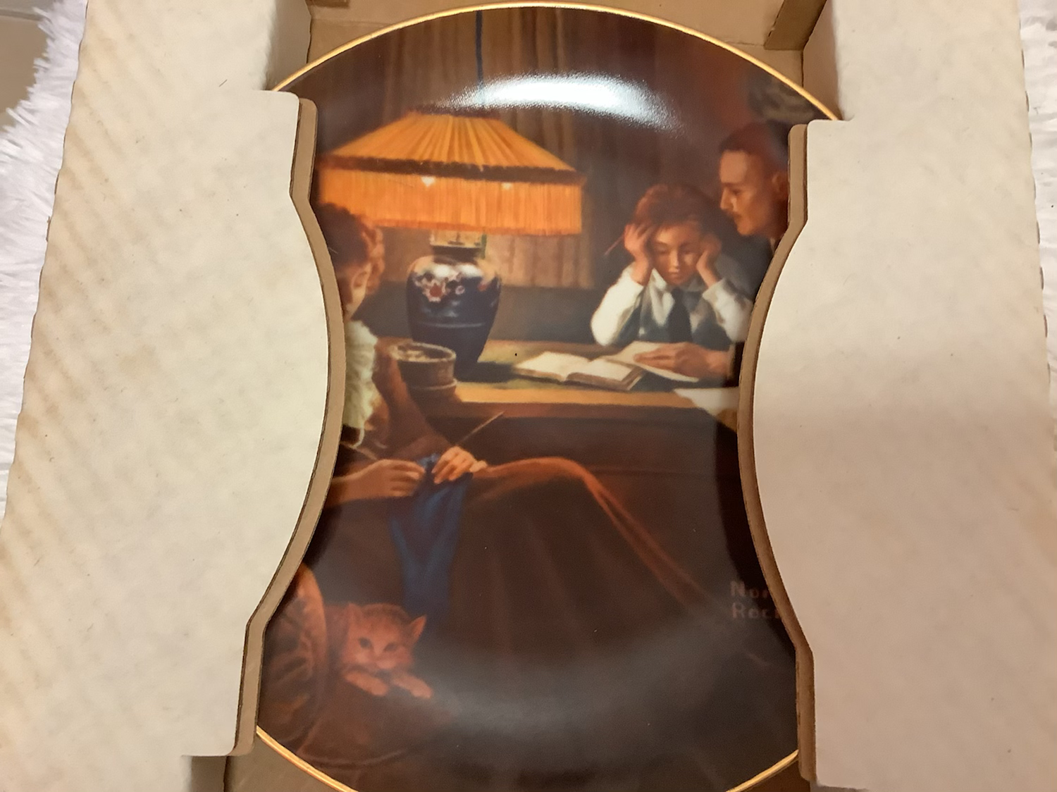 Norman Rockwell “father’s help” plate image 3
