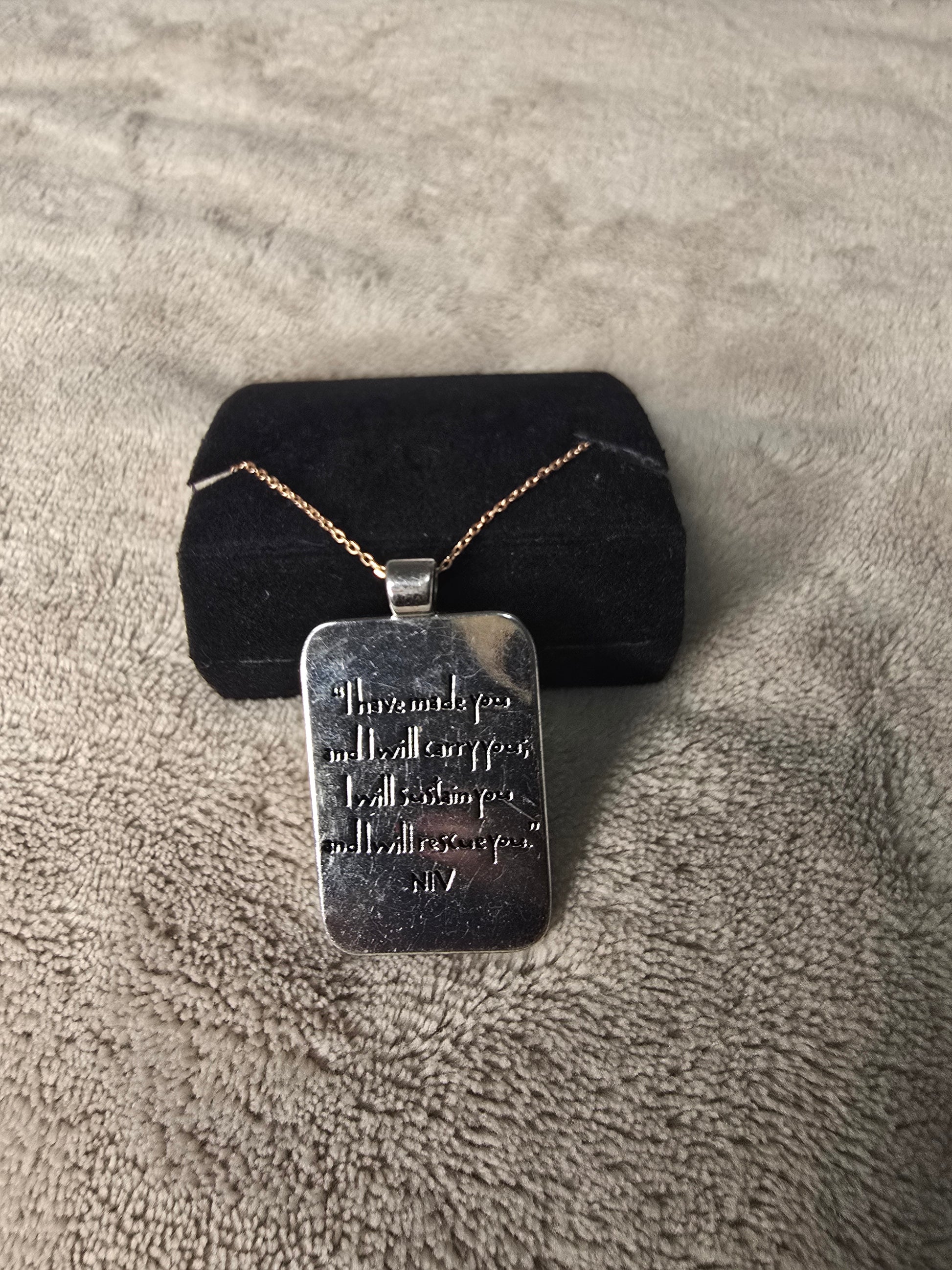 Inspirational Scripture Pendant – Isaiah 46:4 (Pendant Only) image 4