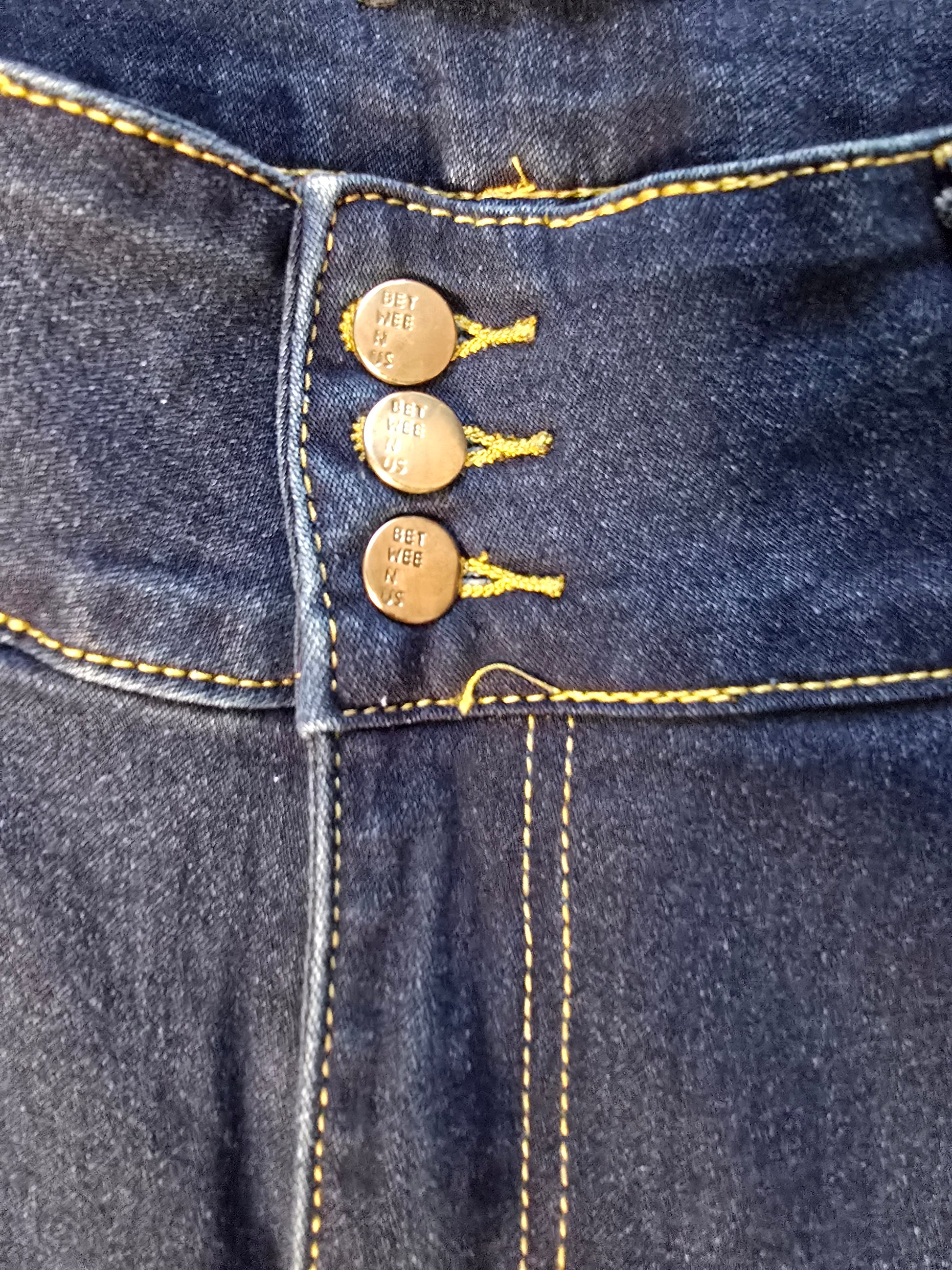 Between Us Women’s High Waist Skinny Jeans size 18 – Dark Wash Button Fly Denim image 7