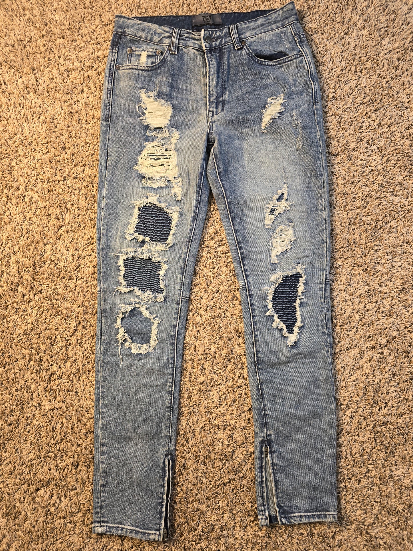 ZGY Denim Pipes Skinny Jeans – Men’s Size 32 image 3