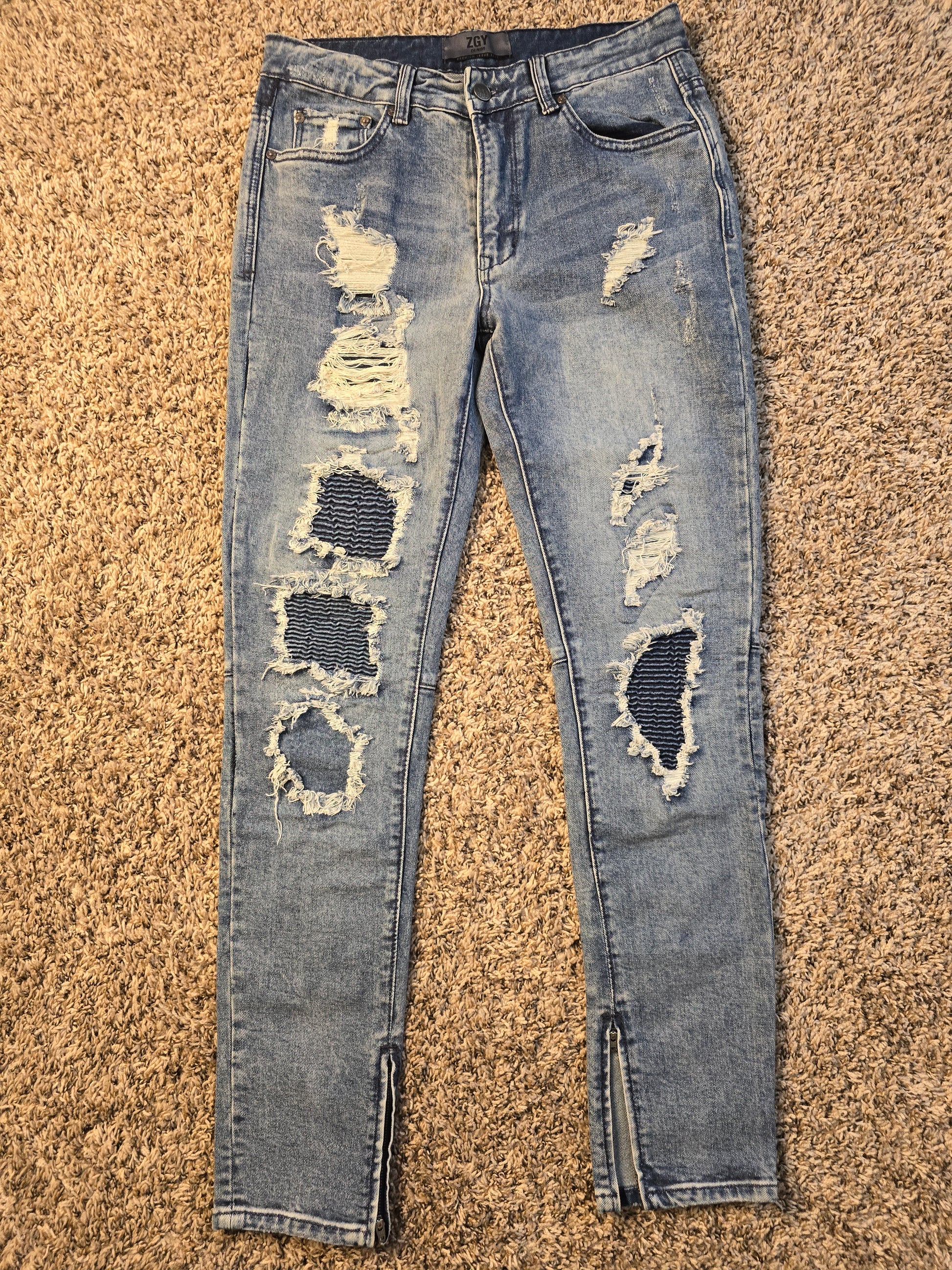 ZGY Denim Pipes Skinny Jeans – Men’s Size 32 image 3