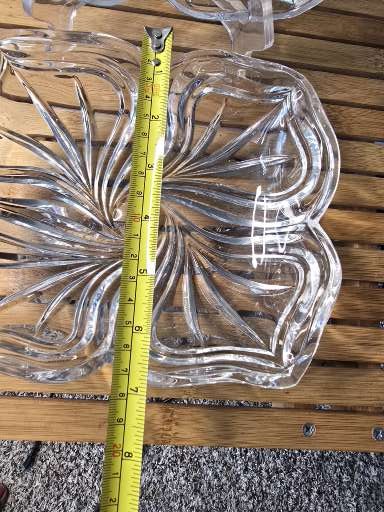 Vintage Clear Glass Candy Dish Set – Set of 2 image 2