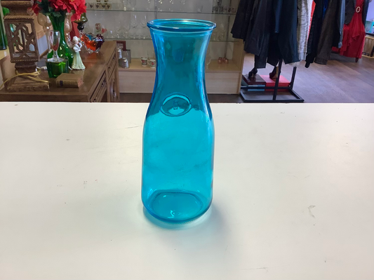 Blue glass milk container image 0