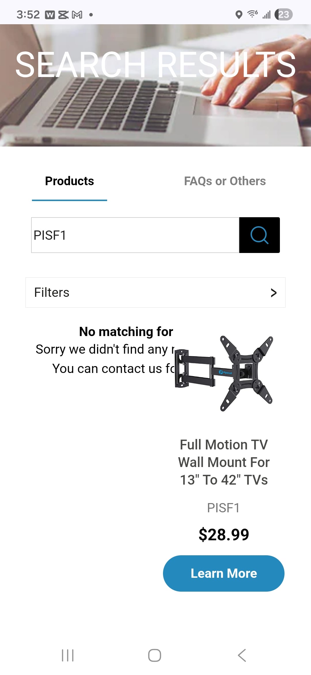 Pipishell PISF1 Full Motion TV Wall Mount for 13" to 42"  image 0