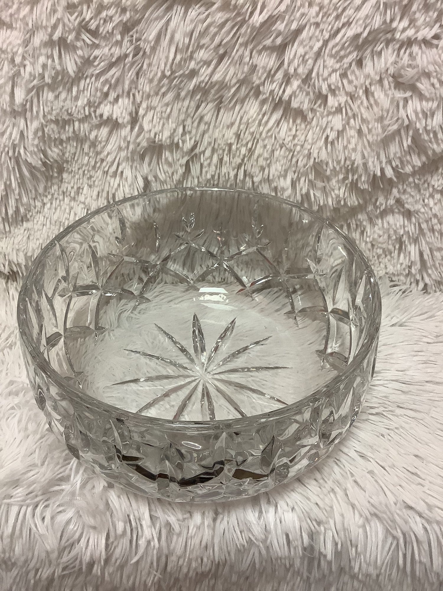 Large decorated glass bowl image 1