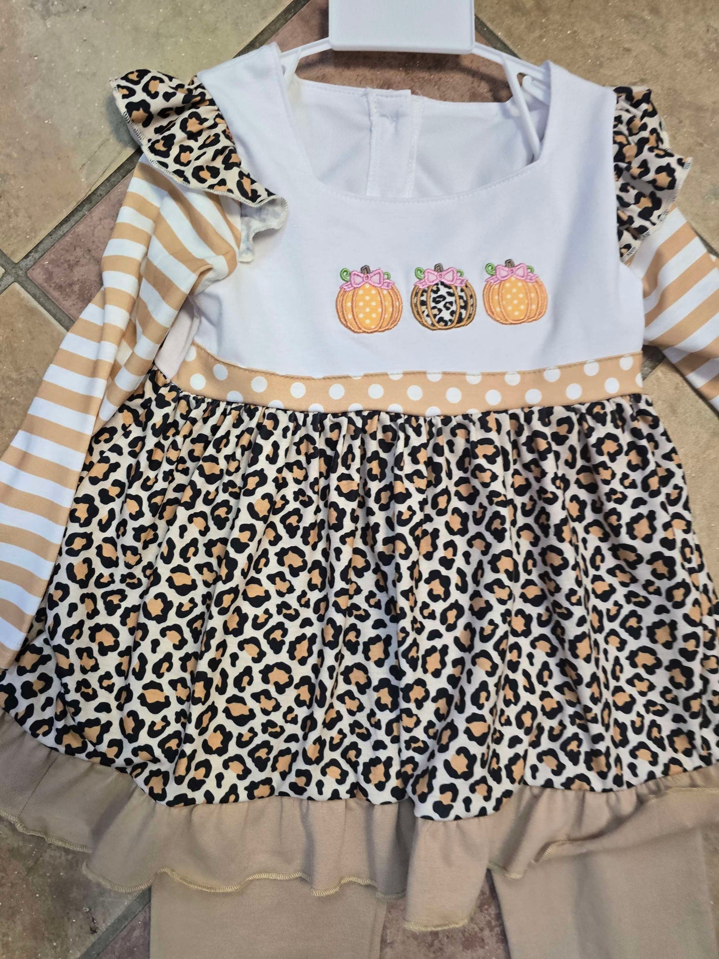 Little girl fall pants set 4y NEW WITH TAG image 1