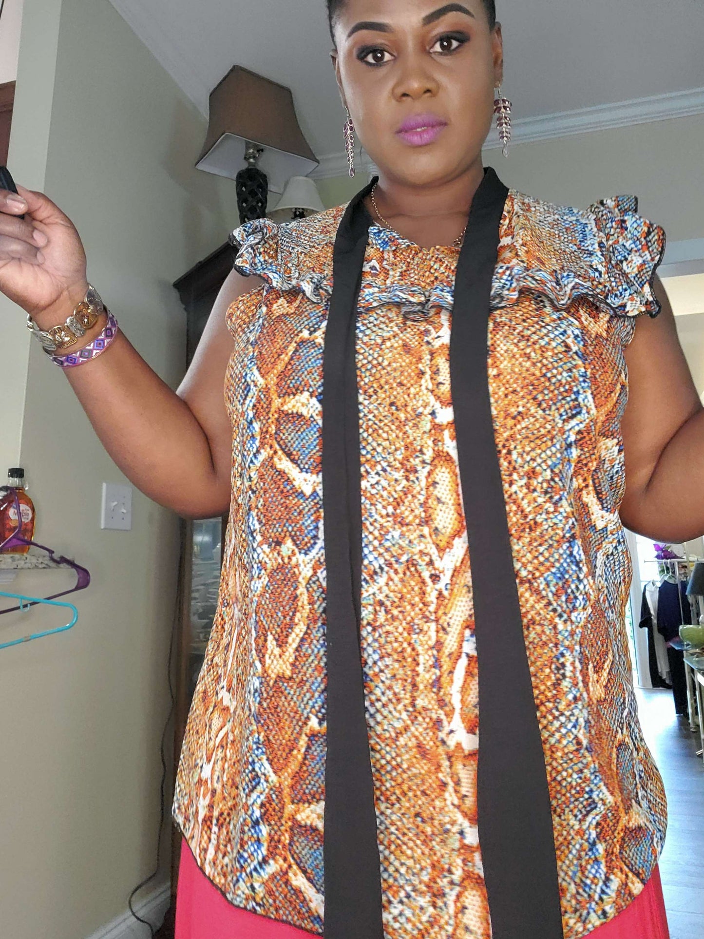 Beautiful multicolor blouse size XL image 3