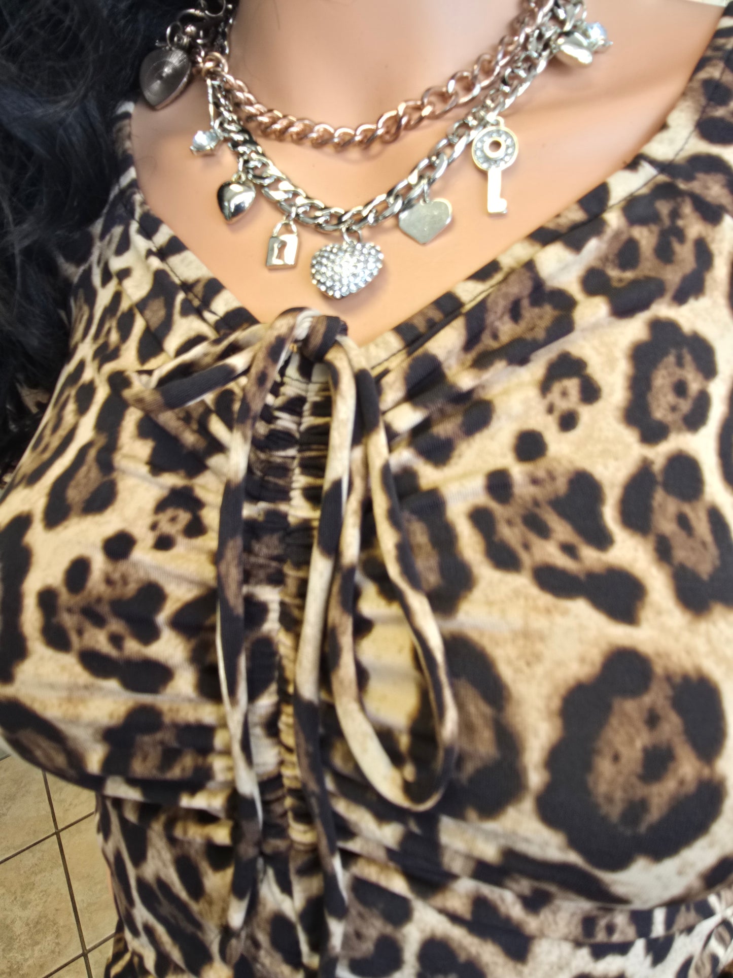 Silver color charm necklace  image 0
