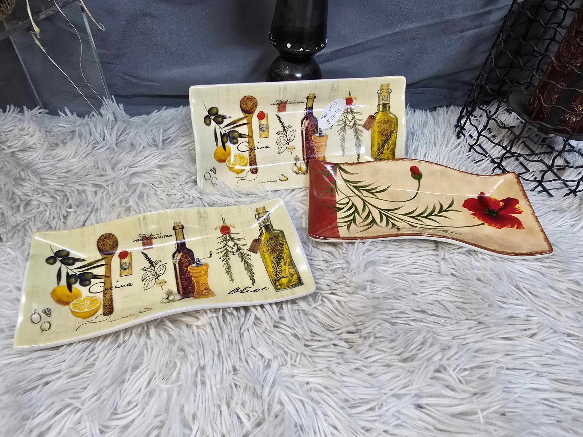 Marco  Fabiano Cypress Home Ceramic Serving Plate Olive Oil Plate SW11 image 1