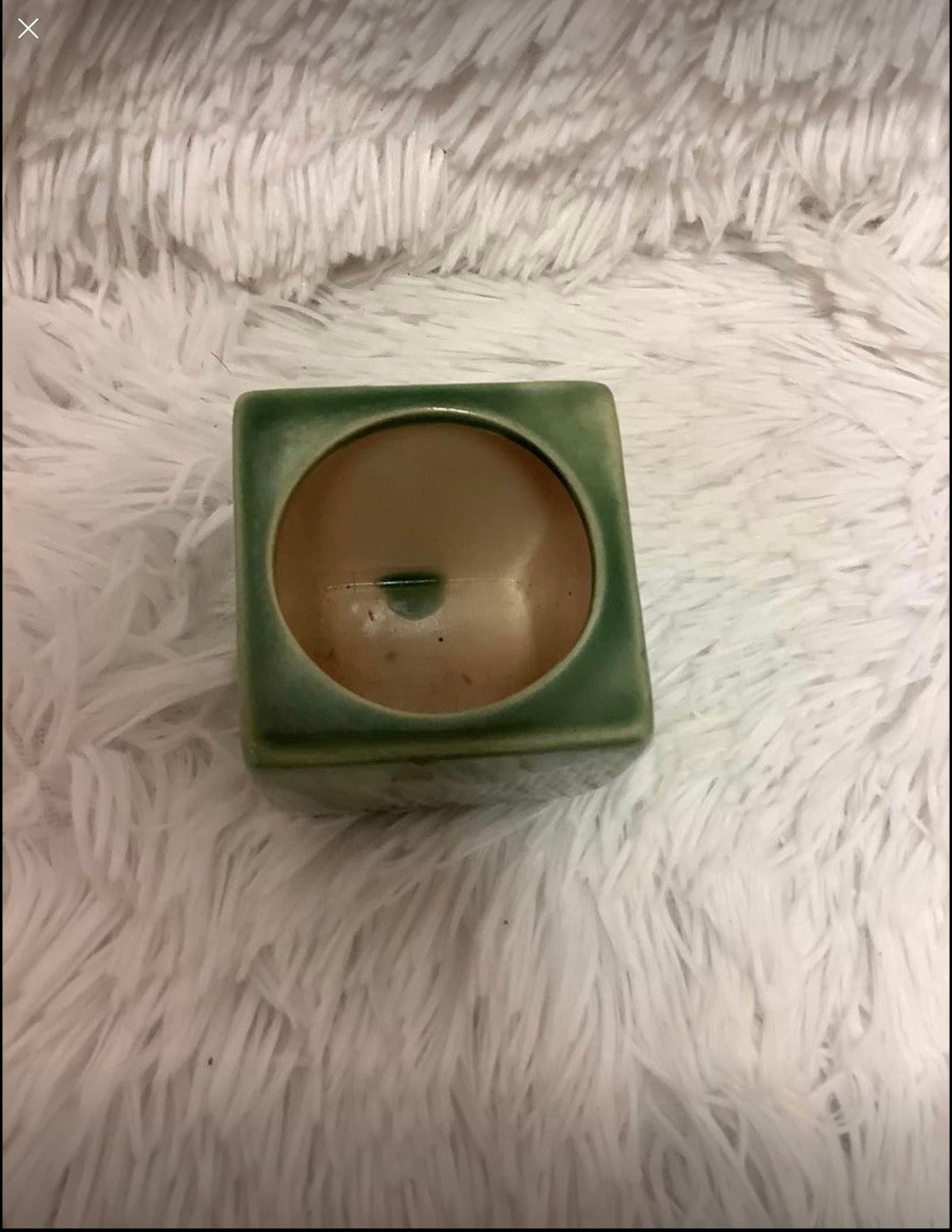 Small green candle holder image 1
