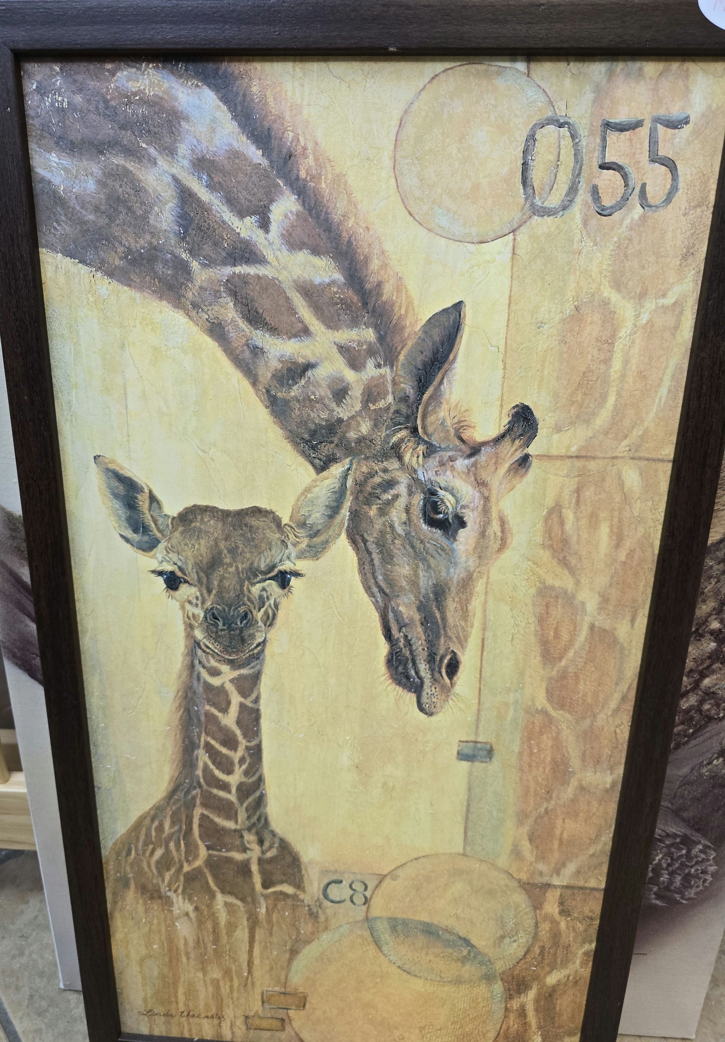 Giraffe necking wall art 5x16.5 image 1