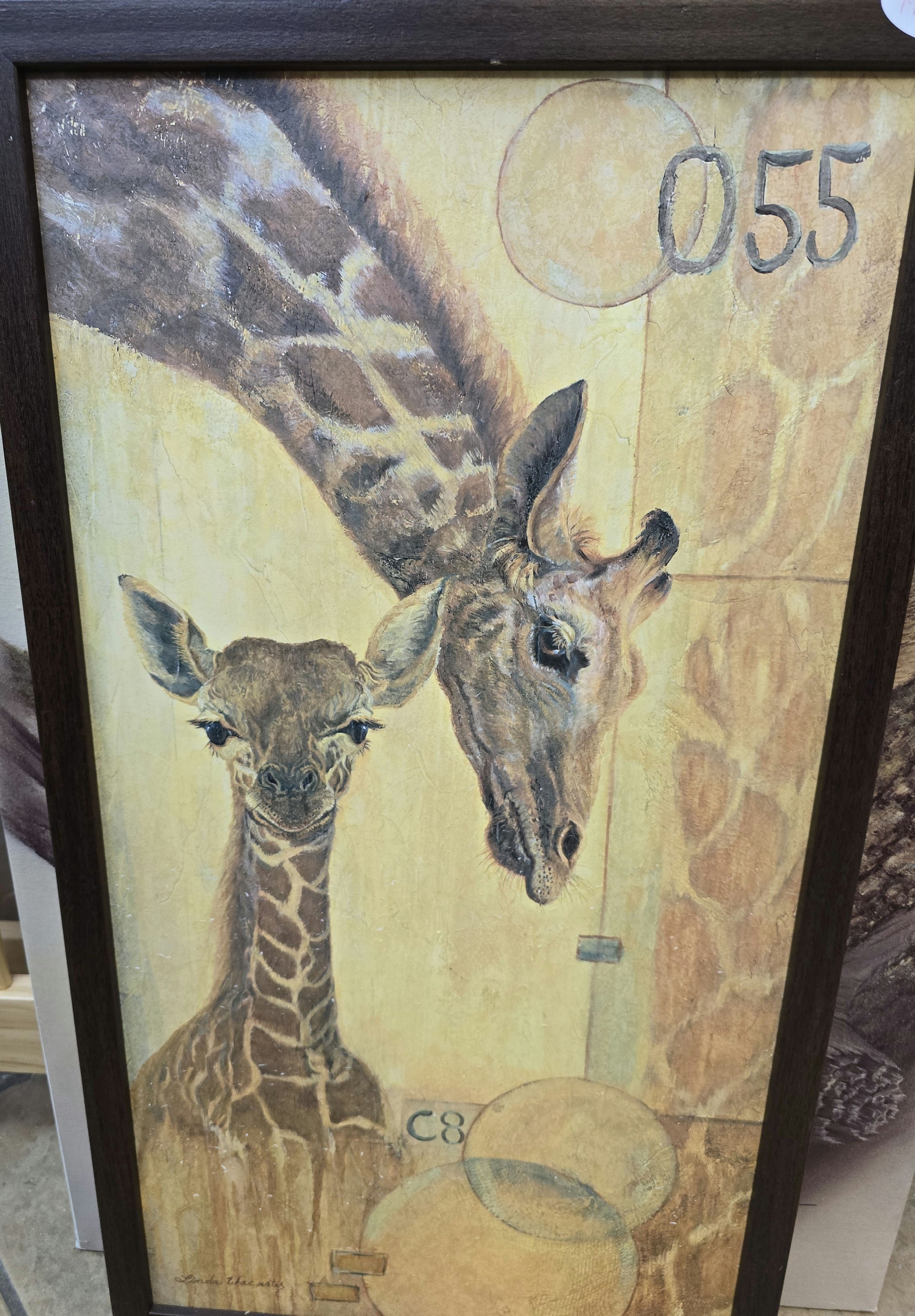 Giraffe necking wall art 5x16.5 image 1