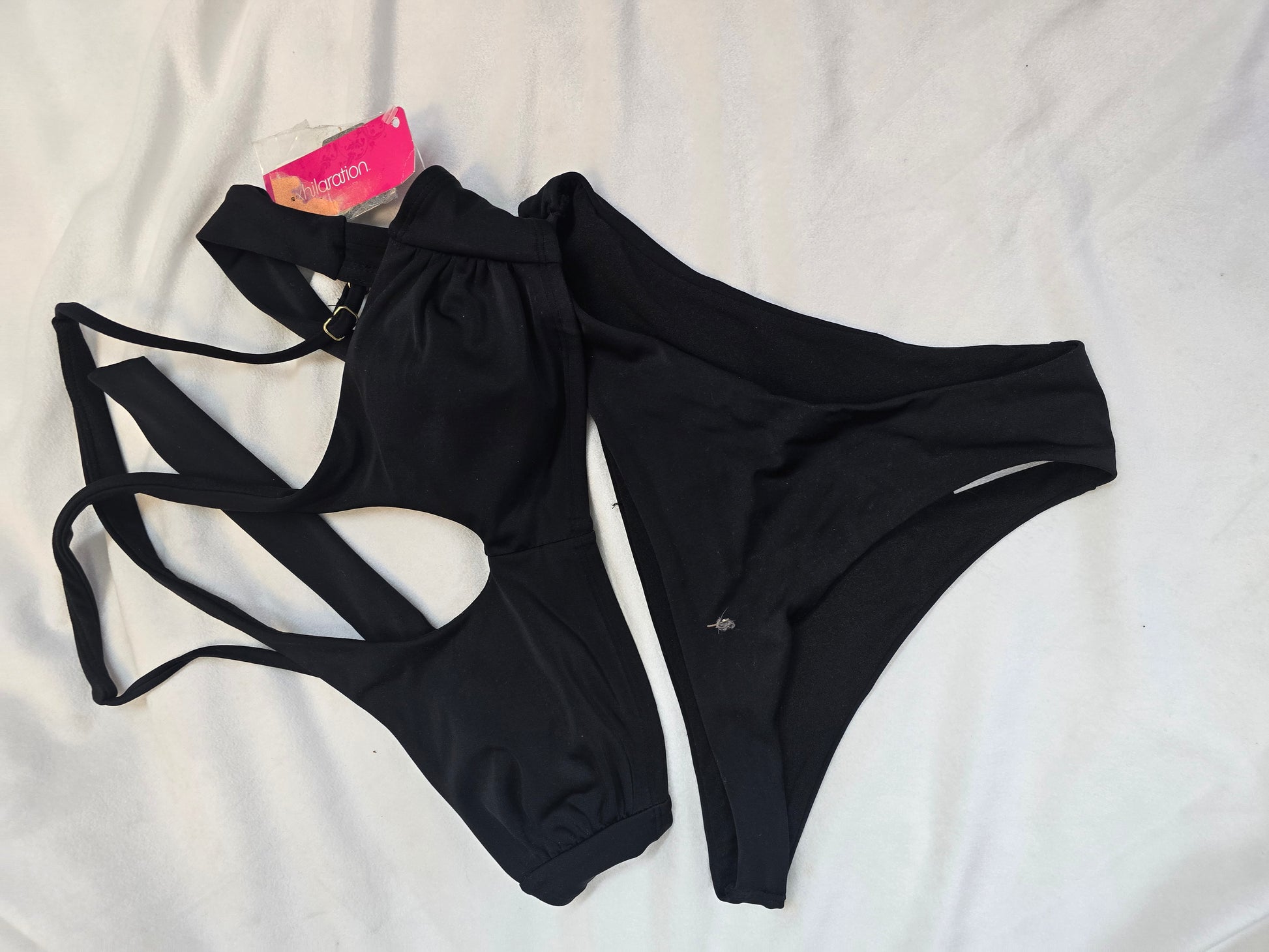 2 piece black swimsuit size small image 0