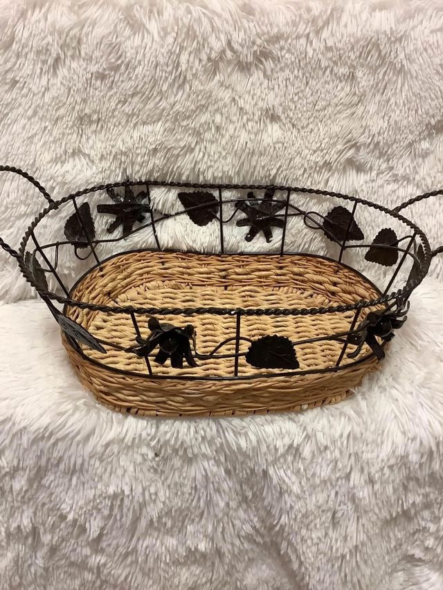 Metal Flower Themed Basket image 0